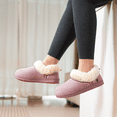 thumbnail image 5 of LongBay Women's Cozy Bootie Slippers Memory Foam Warm House Shoes with Fluffy Collar Non-Slip Indoor Outdoor, 5 of 5