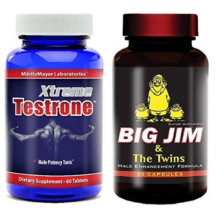 Xtreme Testrone Male Enhancement testostérone Booster et Big Jim et The Twins L Arginine Homme Formule Enhancement