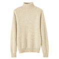 thumbnail image 6 of ManxiVoo Women's Loose Knit Sweater With Raglan Sleeves and Round Neck for Everyday Comfort Fall Winter Casual Pullover Soft Yarn Relaxed Fit L Size Beige, 6 of 9