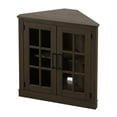 thumbnail image 3 of Twin Star Home Corner Accent Cabinet with Windowpane Doors, 3 of 6