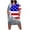 Gray, variant on IROINNID Patriotic Dress For Women 4th of July July 19th Fashion Casual Printed Ladies Loose Plus Size Dress V-Neck Knee-Length Dress