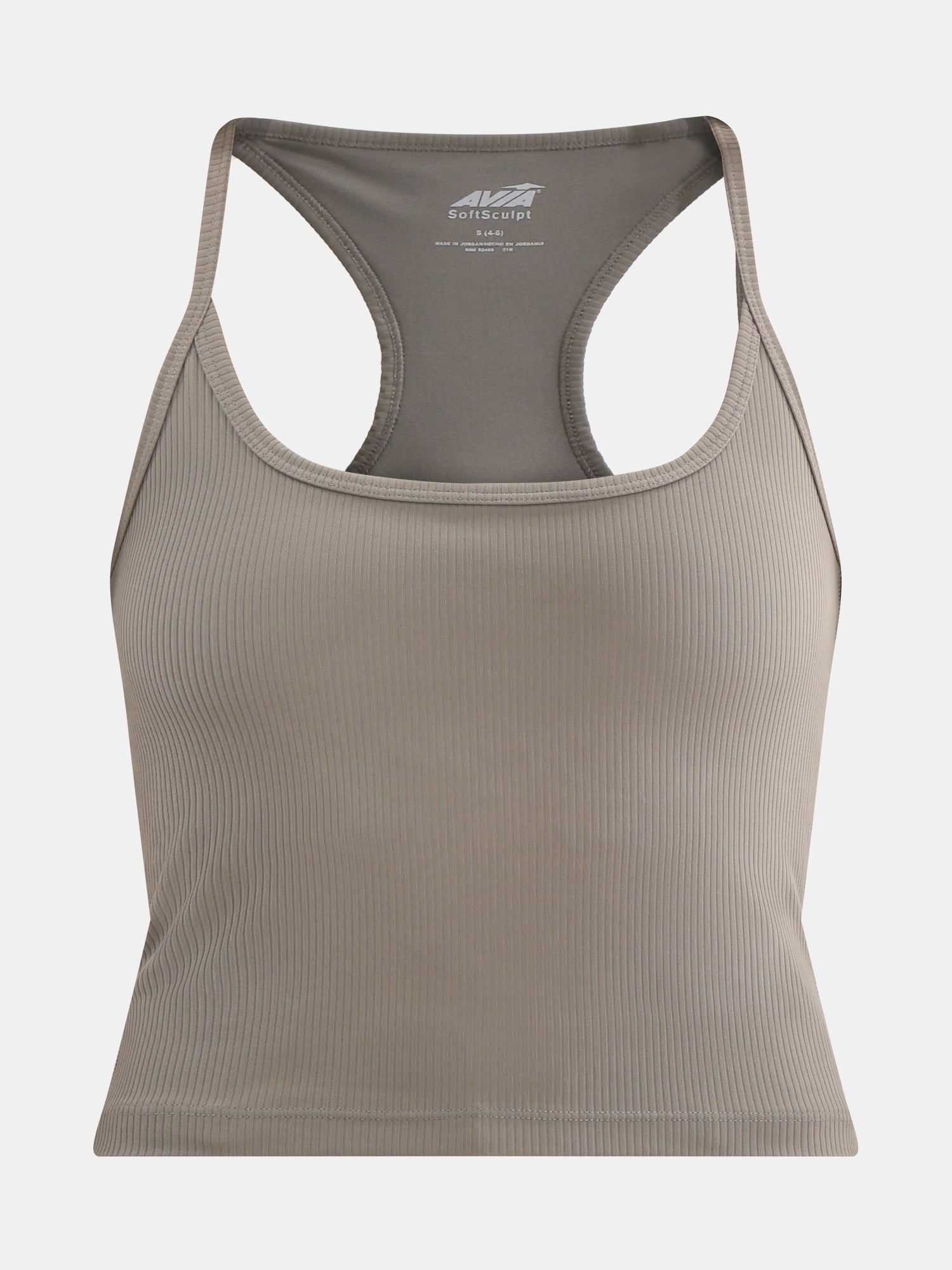 Avia Women's Ribbed SoftSculpt Tank Top with UPF 50, Sizes XS-XXXL