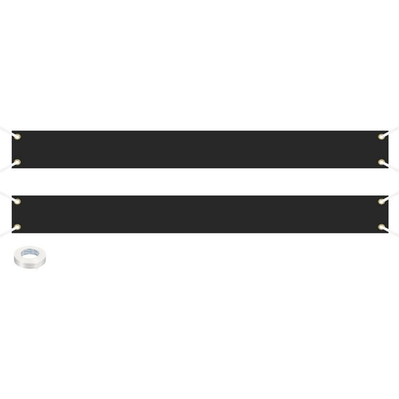 Uxcell Vinyl Blank Banners Signs to Decorate 1'x10' Sublimation Black Banner, 2 Set