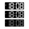 thumbnail image 4 of Réveil Électronique Led Coloré 3 Niveaux Réglables Luminosité Heure Date Température Affichage Grand Écran Horloges de Table Vert, 4 of 4