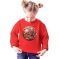 thumbnail image 2 of Basketball Faux Glitter Sweatshirt for Girls Trendy Girly Baseketball Player Pullover Red Sweatshirt Youth Small, 2 of 4