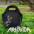 thumbnail image 2 of ARTOVIDA Artists Collective Insulated Neoprene Lunch Bag | Washable Soft Lunch Tote for School and Work, 2 of 6