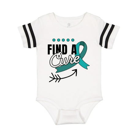 

Inktastic Find a Cure Ovarian Cancer Awareness with Arrow Gift Baby Boy or Baby Girl Bodysuit