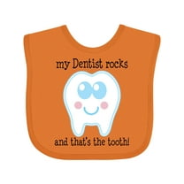 Inktastic Dentist Rocks Tooth Boys or Girls Baby Bib