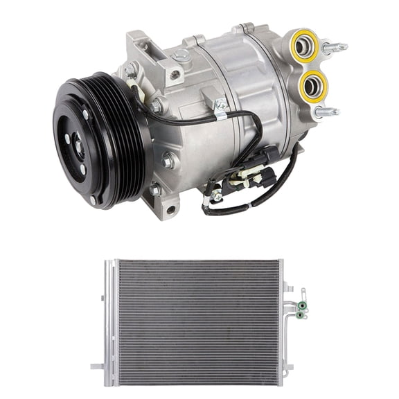 For Volvo S80 2007 2008 2009 2010 OEM AC Compressor w/ A/C Condenser & Drier - BuyAutoParts