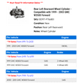 thumbnail image 2 of Rear Left Rearward Wheel Cylinder - Compatible with 1999 - 2003 GMC W3500 Forward 2000 2001 2002, 2 of 2
