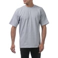 thumbnail image 4 of 3 Pack Pro Club Men's Heavyweight Short Sleeve Tee T-Shirt - Heather Gray - Large, 4 of 4