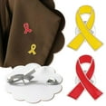 thumbnail image 2 of Alloy Red Ribbon Brooch - Stylish AIDS Awareness Symbol, Perfect Gift for Charity Support, 2 of 9