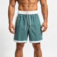 thumbnail image 5 of GSPCLAM Mens Shorts Color Block Lightweight Shorts for Cruise Party, Summer Breathable Drawstring Shorts with Pockets, 5 of 5