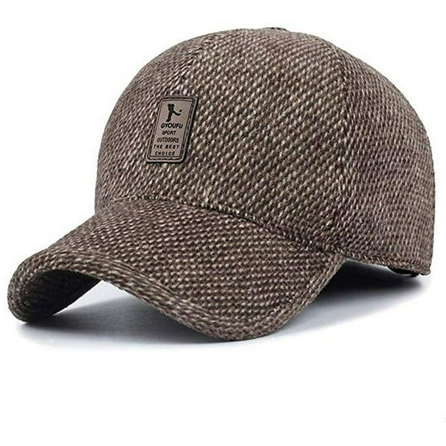 Men Winter Earflap Baseball Cap Style Cotton Suitable for Winter Outdoor Running
