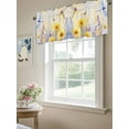 thumbnail image 6 of Spring Flower Dragonfly Valances for Windows, Rod Pocket Kitchen Valance Curtains - Soft & Washable Small Window Treatment for Living Room,&nbsp;Bathroom, Yellow Purple, 54x18inch, 6 of 9