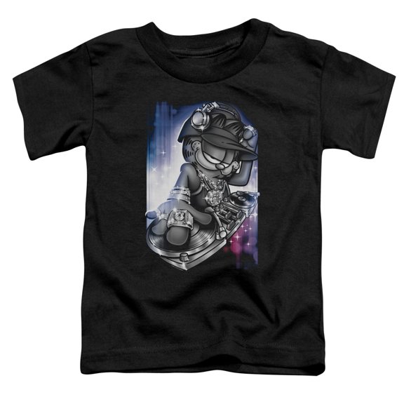 Garfield Dj Lazy S/S Toddler T-Shirt Black