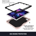 thumbnail image 5 of Compatible with iPad Pro 11 2022/2021/2020/2018/Air 4/Air 5, Case for Kids Boy Girl Gift, Cute Butterfly Wings Kickstand Shockproof Silicone Heavy Duty Rugged Cover with Shoulder Strap - Blue, 5 of 7