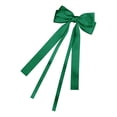 thumbnail image 3 of Elegant Bow Hair Accessory for Girls and with Flowing Ribbon Ties Headband for Everyday Wear and Seasonal Styling, Dark Green, 3 of 3