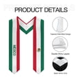 thumbnail image 5 of More design Graduation shawl Mexico Flag & United States Flag Stole Sash Honor Study Aboard International Students, 5 of 7