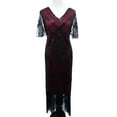 thumbnail image 1 of Western Fashion 2535-XL Flapper Art Deco, Burgundy - Extra Large, 1 of 1