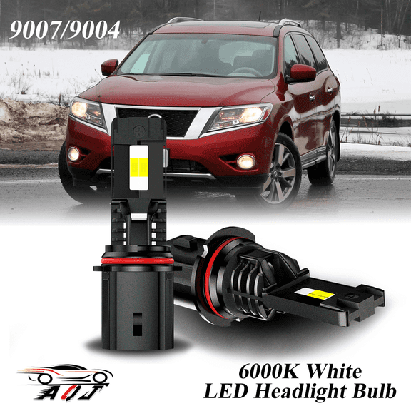 LED Headlight Fit for Nissan Pathfinder 2005-2012 - 30,000LM 300% Super-Bright 6500K White Bulb, Plug & Play, Pack of 2