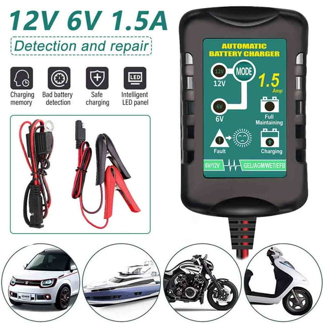 Automatic Battery Charger Maintainer Motorcycle Trickle Float For 12V