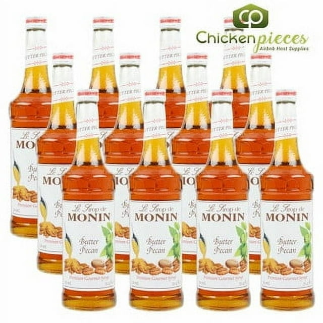 Monin Premium Sirop Aromatisant Saveur Noix de Pécan au Beurre 750 Ml/25,36 Oz (12/caisse)