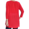 thumbnail image 2 of Alfani Womens Mixed Media Basic T-Shirt chinesered L, 2 of 2