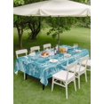 thumbnail image 4 of Outdoor Tablecloth with Umbrella Hole for Patio/Picnic/Party/Camping, Teal Coastal Waterproof Table Cloth Rectangle Table Cover Washable, Summer Ocean Sea Waves Starfish Corals (54"x 80"), 4 of 8