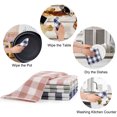 thumbnail image 6 of Unique Bargains 6Pcs Cotton Buffalo Pattern Absorbent Dish Cloths Mixed Color 13" x 13", 6 of 8