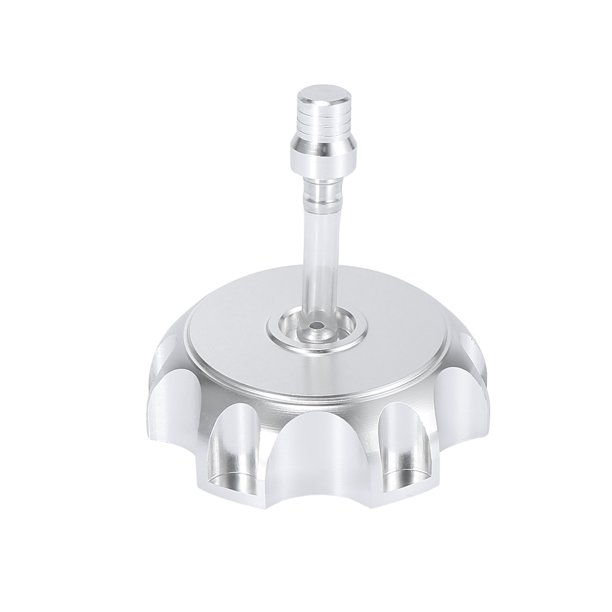 Aluminio Aleación Motocicleta Gas Combustible Tanque Tapa Plata Tono 1 Juego