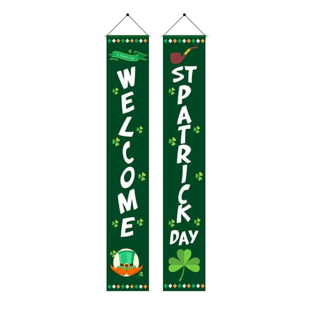 dtydtpe ornament  s day irish holiday porch sign home door curtain banner decoration