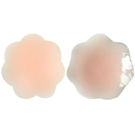 

Clearance!Women Reusable Adhesive Nipple Covers Seamless Invisible Silicone Covers Waterproof Breast Petal Nipple Pads