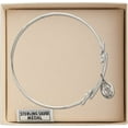 thumbnail image 3 of 8 1/2 inch Round Double Loop Bangle Bracelet w/ St. Christian Demosthenes in Sterling Silver, 3 of 3