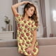 thumbnail image 3 of Fotbe Apple Bata de Dormir para Mujer con Estampado, Camisón de Algodón de Manga Corta, Ropa de Dormir Casual, 3 of 6