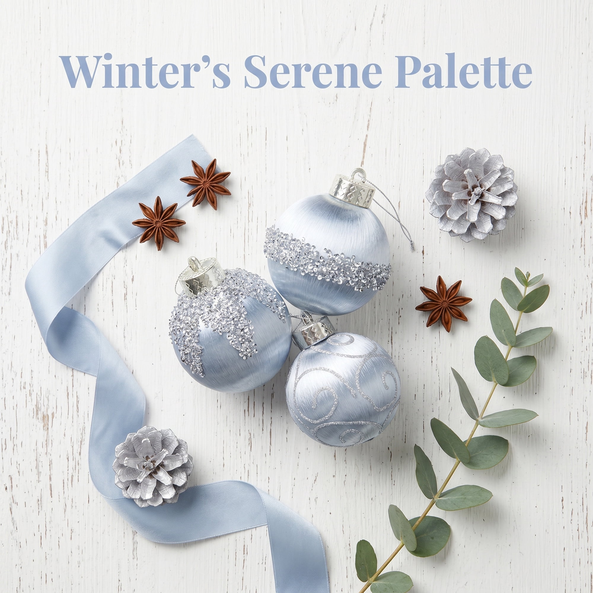 Unique Bargains 9Pcs Handpainted Christmas Large Orbs Shatterproof Foam Grey 3.1"