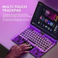 thumbnail image 6 of GUSGU for iPad Air 11 Inch (M3/M2,2025/2024) Transperant Case with Wireless Keyboard, 7 Color Backlight, Trackpad, 360°Rotating Stand for 10.9" iPad Air 5th/4th, 11" iPad Pro 4/3/2/1 Case, Cyberpunk, 6 of 9