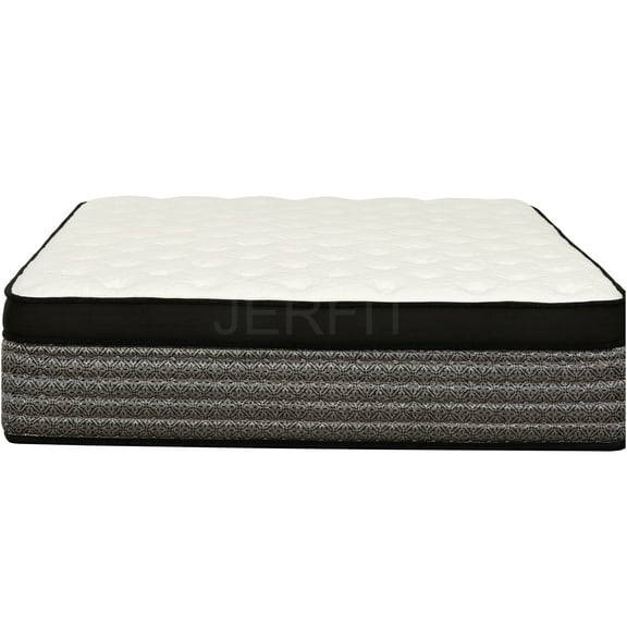 JERFIT 16" California King Euro Top Hybrid Mattress, Cooling Gel Memory Foam Pocket Springs for Motion Isolation, CertiPUR-US Certified, Medium Firm Support, Bed-in-a-Box