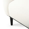 thumbnail image 4 of Sandee Contemporary Upholstered Loveseat, White Boucle Fabric and Matte Black, 4 of 7