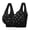Black Daisy, variant on Seamless Front Closure Bras for Women Soft Jelly Wireless Bralettes,Black