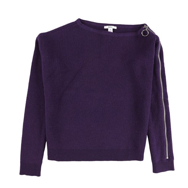 Suéter de manga con cremallera para mujer bar III morado XX-Small