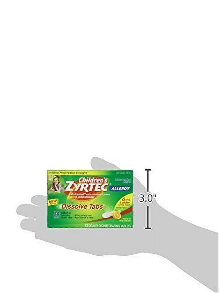 Zyrtec 24 Hour Allergy Dissolve Tablets, Citrus 12 ea (Pack of 2)