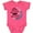 Vintage Hot Pink, variant on Inktastic Though She Be but Little Fierce Quote Girls Baby Bodysuit