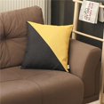 thumbnail image 1 of HomeRoots 399455 Yellow & Black Diagonal Decorative Throw Pillow, Multi Color, 1 of 1
