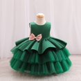 thumbnail image 2 of Toddler Girl Dress Sleeveless Tulle Flower Girl Dress with Bow Princess Party Birthday Wedding Pageant Gown for Kids Children, 2 of 4