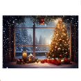 thumbnail image 1 of 210X150cm Christmas Background Cloth Christmas Tree Snowflake Party Decoration Children Photography Background Cloth,F, 1 of 5