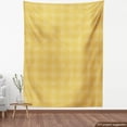 thumbnail image 4 of Ambesonne Mustard Fabric by the Yard Upholstery, Dotted Nested Square Forms, 3 Yards, Pale Earth Yellow and White, 4 of 5