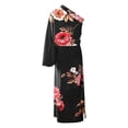 thumbnail image 4 of Mode de Printemps 2023 une Épaule Froissée Bodycon Robes Robe de Cocktail Sexy Équipée, 4 of 5