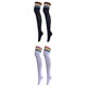 thumbnail image 1 of 2 Pares Calcetines Alto Hasta Rodillas Calentador de Pierna de Transpirable Absorbe de Sudor para Mujer, 1 of 8