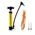 thumbnail image 1 of LNGOOR Mini Bike Floor Pump  Portable Hand Air Inflator with Golden Tone and 2 Needle Nozzles for Inflatable Equipment, 1 of 7